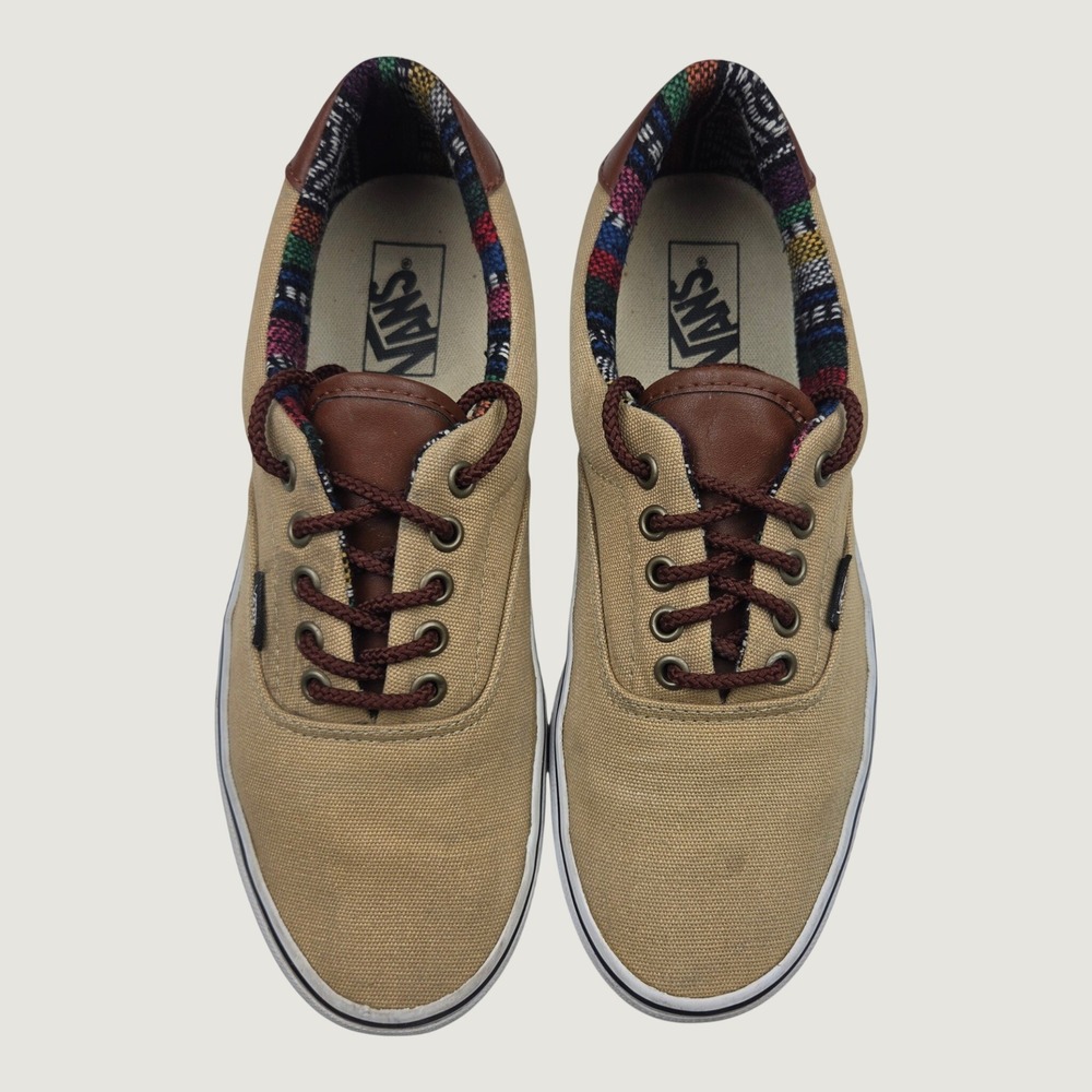 Vans Era 59 C&L 9 Khaki Guate Tan Canvas Shoes Sneakers Aztec Lining Sk8